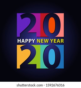 Vector abstract, Modified the number 2020, as a symbol of the new year.