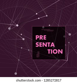 Vector abstract molecular connection and technology design for medicine and biology and chemistry and education.