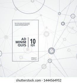 Vector Abstract Molecular Connection. Technology design for Medicine, Biology, Chemistry, Technology