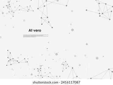 Vector abstract molecular structure. Cover template design. Health and evolution and communication background