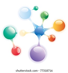 vector abstract molecule