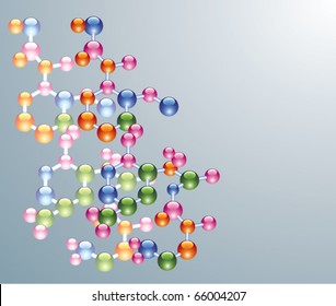 vector abstract molecule background