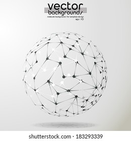Vector abstract molecule spheres