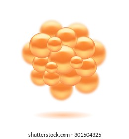 Vector Abstract Molecules Design. Set Molecules Spheres Abstract background . Molecular Structure  Atoms. Medical Background for Banner.