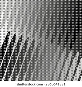 Vector abstract monochrome background in the form of parallel lines and stripes located on a gray background
