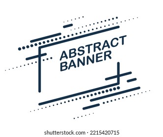 Banner monocromo abstracto vectorial para anuncios, diseño gráfico simple aislado en color blanco, fondo geométrico mínimo.