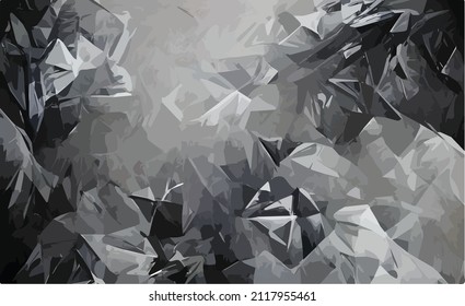 Fondo monocromo abstracto vectorial en blanco y negro. Patrón de escarcha en la ventana. Imagen de contraste alto