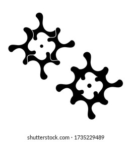Vector abstract monochrome logo design template for holistic medicine centers, yoga classes, natural and organic food and packaging.