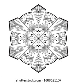 mandalas abstractas monocromas vectoriales. apto para colorear libros, impresiones, tatuajes, motivos, decoraciones, etc.