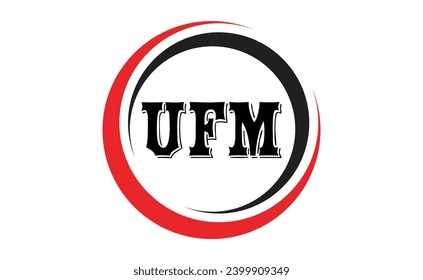 Logo-Vorlage für abstrakte Vektor-Monogramm-UFM-Buchstaben