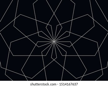 Vector abstract monograms, backgrounds and logo design templates in trendy linear style in silver colors - beauty, jewelry and fashion concepts