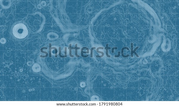 Vector\
abstract Moon relief map. Generated conceptual lunar elevation map.\
Isolines of landscape surface elevation. Geographic map conceptual\
design. Elegant background for\
presentations