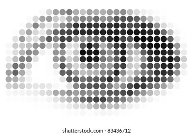 Vector abstract mosaic eye