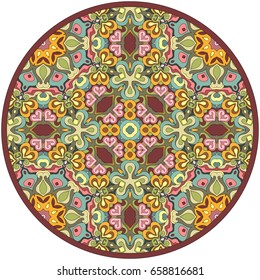 Vector abstract mosaic hand drawn mandala