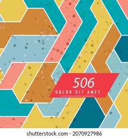 Vector abstract mosaic shapes. Vector geometric wallpaper template. Material design backdrop. Business cards layout