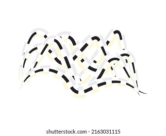 vector abstract mosaic wavy strokes