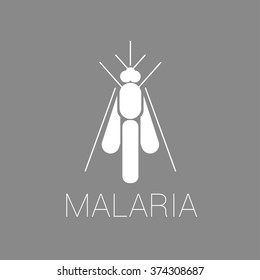 Vector abstract mosquito icon or a logo symbol