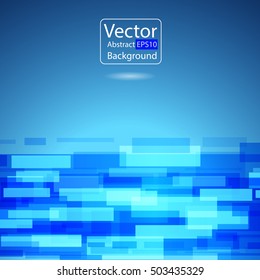 Vector abstract motion geometric modern blue background.