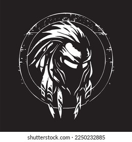 vector abstract motives Alien Predator image, AvP Hunter, aggressive image suitable for logo and tattoo