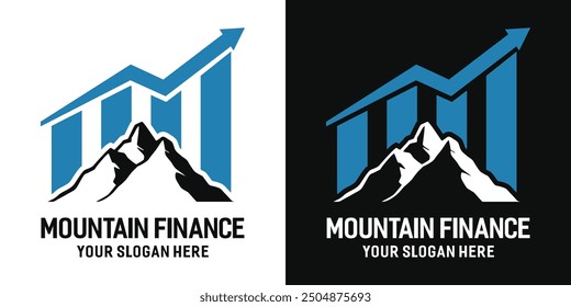 vector abstract  mountain and finance logo
