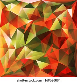 Vector abstract multi color geometric background with triangles and sunlight particles