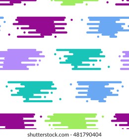 Vector abstract multicolor dripping paint seamless pattern