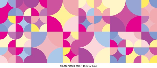 Vector Abstract Multicolor Pastel Pattern for Children, Baby and Kids Style Mosaic Colorful Cute Round Shapes Design Elements, Background, Trendy Fabric, Simple Ornament, Template, Layout for Design