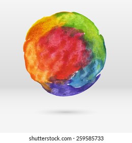 vector abstract multicolor watercolor circle