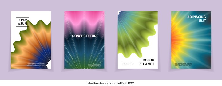 Vector abstract multicolored covers set. 