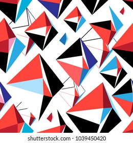 Vector abstract multicolored geometric pattern on a white background