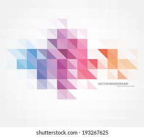 Vector abstract multicolored polygonal mosaic background. Modern geometric triangular pattern. Business design template