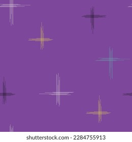 Estrellas multicolores abstractas vectoriales hojas trópicas que repiten fondo de patrón. Perfecto para proyectos de tela, scrapbooking y fondo de pantalla. Ilustración del vector
