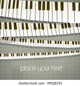 Vector abstract music piano background
