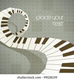 Vector abstract music piano background