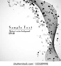 Vector abstract musical background 