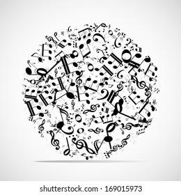 Vector abstract musical background