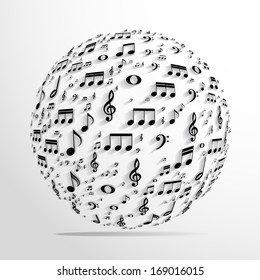 Vector abstract musical background