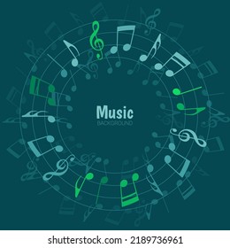 Fondo musical abstracto vectorial. Ilustración vectorial