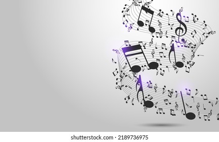 Vector abstract musical background. Vector Illustration