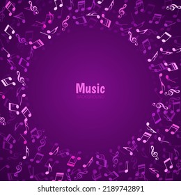 Fondo musical abstracto vectorial. Ilustración vectorial