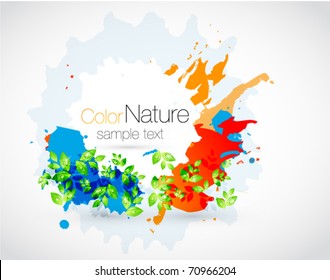 diseño de puntos naturales abstractos vectoriales