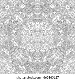 Vector abstract nature fantasy hand drawn seamless pattern