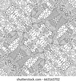 Vector abstract nature fantasy hand drawn pattern