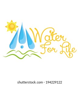 Vector Abstract Nature Icon Isolated On White Background