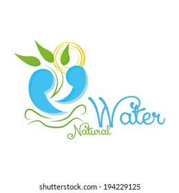 Vector Abstract Nature Icon Isolated On White Background