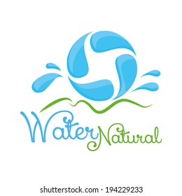 Vector Abstract Nature Icon Isolated On White Background