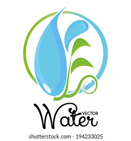 Vector Abstract Nature Icon Isolated On White Background