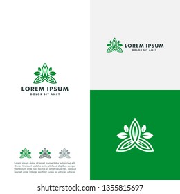 Vector Abstract Nature Logo Template. Eco Leaf Icon designs