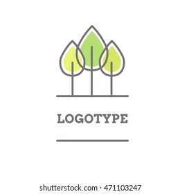 Vector abstract nature logo template.