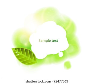 Vector abstract nature message box